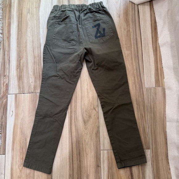 Zadig & Voltaire Olive Green Pants with Black Logo size 12 - Picture 4 of 7